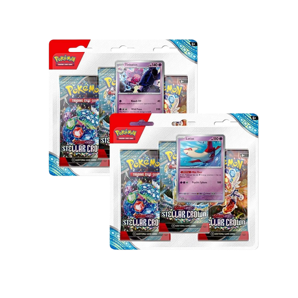 Blíster de 3 Sobres - Pokémon Stellar Crown Inglés