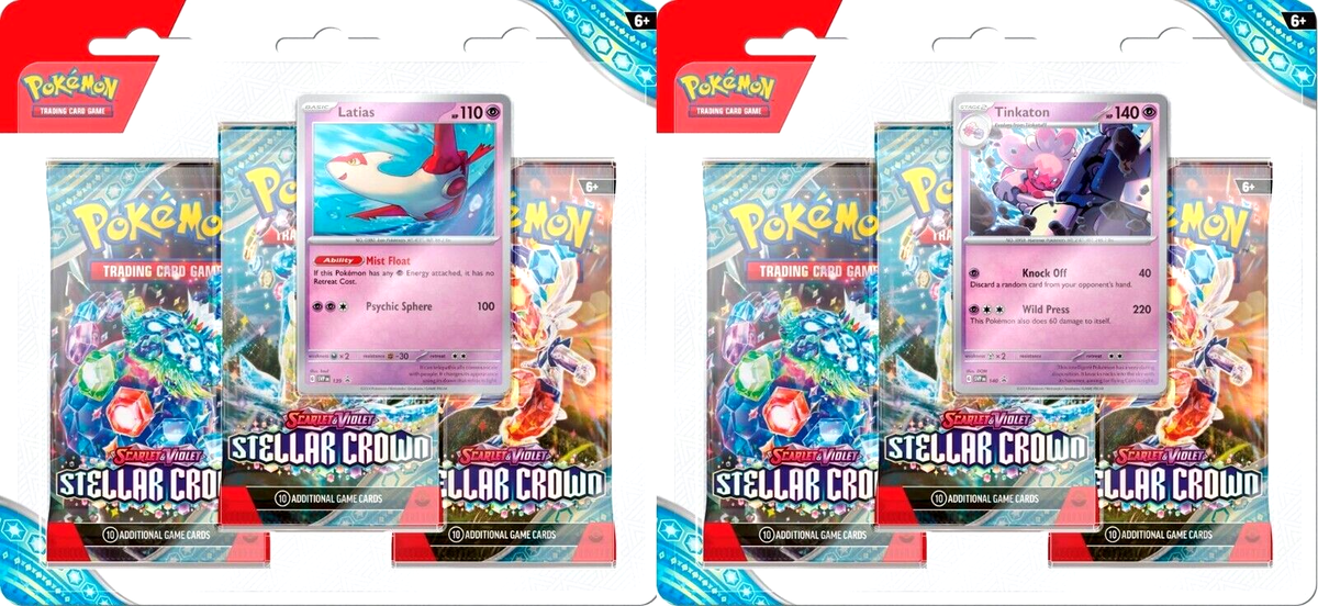 Blíster de 3 Sobres - Pokémon Stellar Crown Inglés - Imagen 3